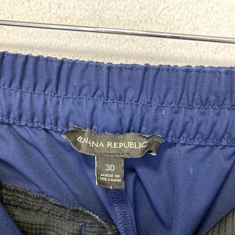 Banana Republic Lightweight Jogger Pants Mens 30x29 Performance Golf Preppy Blue